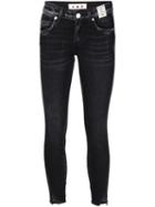 Amo 'twist Ink' Skinny Cropped Jeans, Women's, Size: 28, Black, Cotton/spandex/elastane