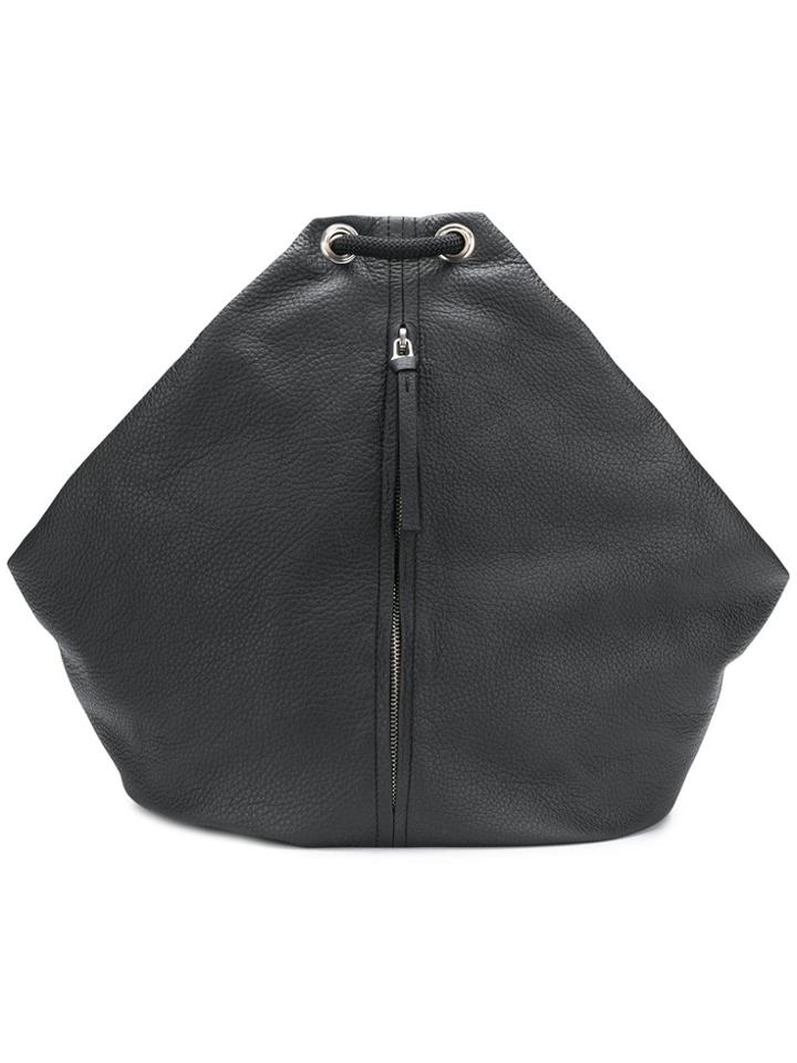 Mm6 Maison Margiela Drawstring Vertical Pocket Backpack - Black