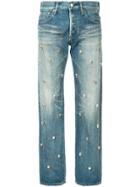 Tu Es Mon Trésor Bijoux Jeans Short Length - Blue