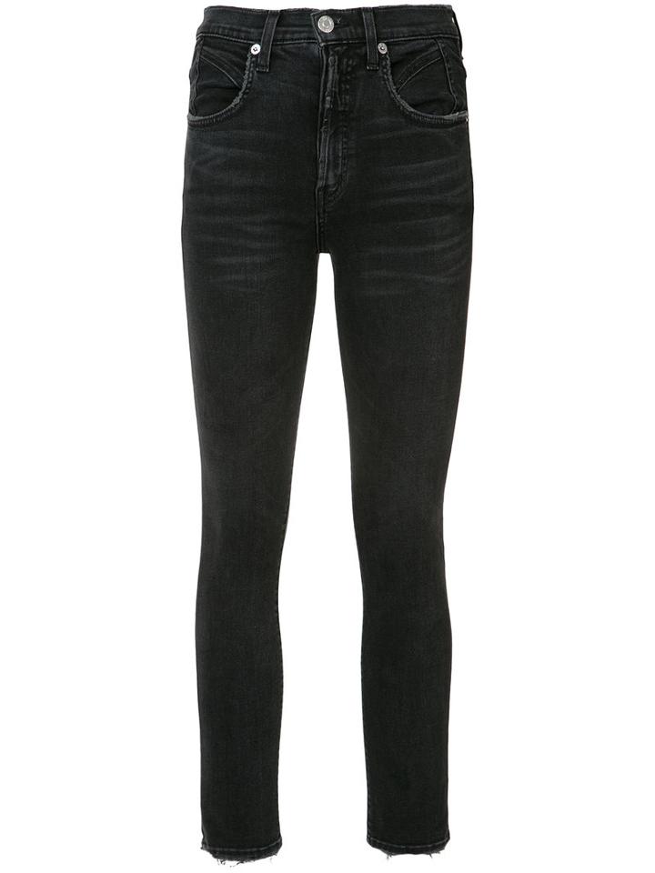 Adaptation - Seamed High-rise Jeans - Women - Cotton/spandex/elastane/other Fibres - 27, Black, Cotton/spandex/elastane/other Fibres