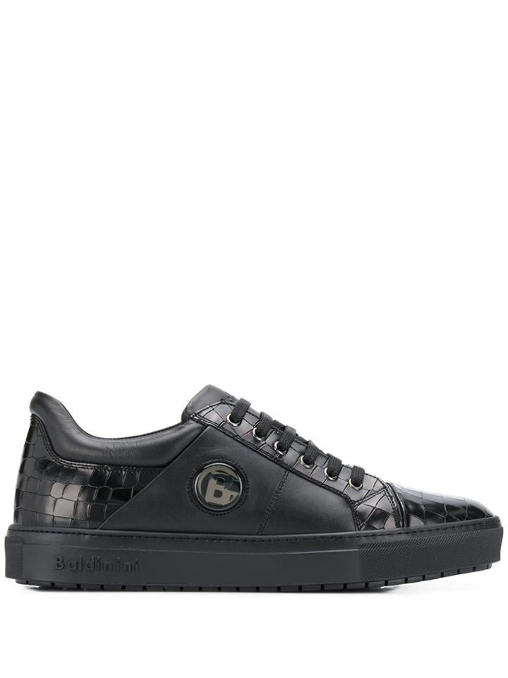 Baldinini Embossed Logo Plaque Sneakers - Black