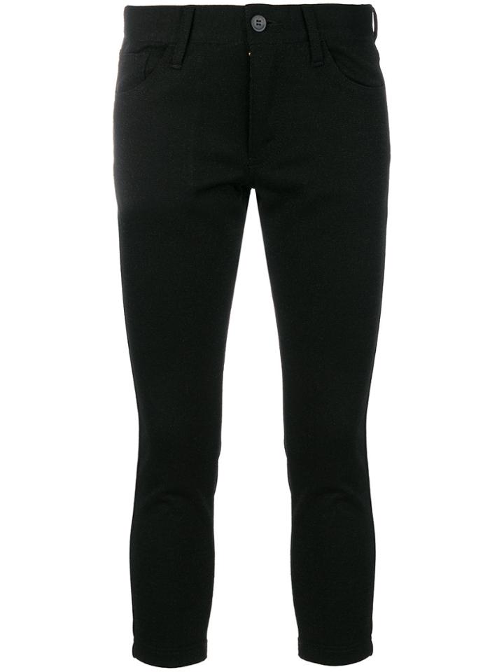 Junya Watanabe Comme Des Garçons Skinny Cropped Trousers - Black