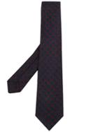 Kiton Diamond-pattern Knit Tie - Blue