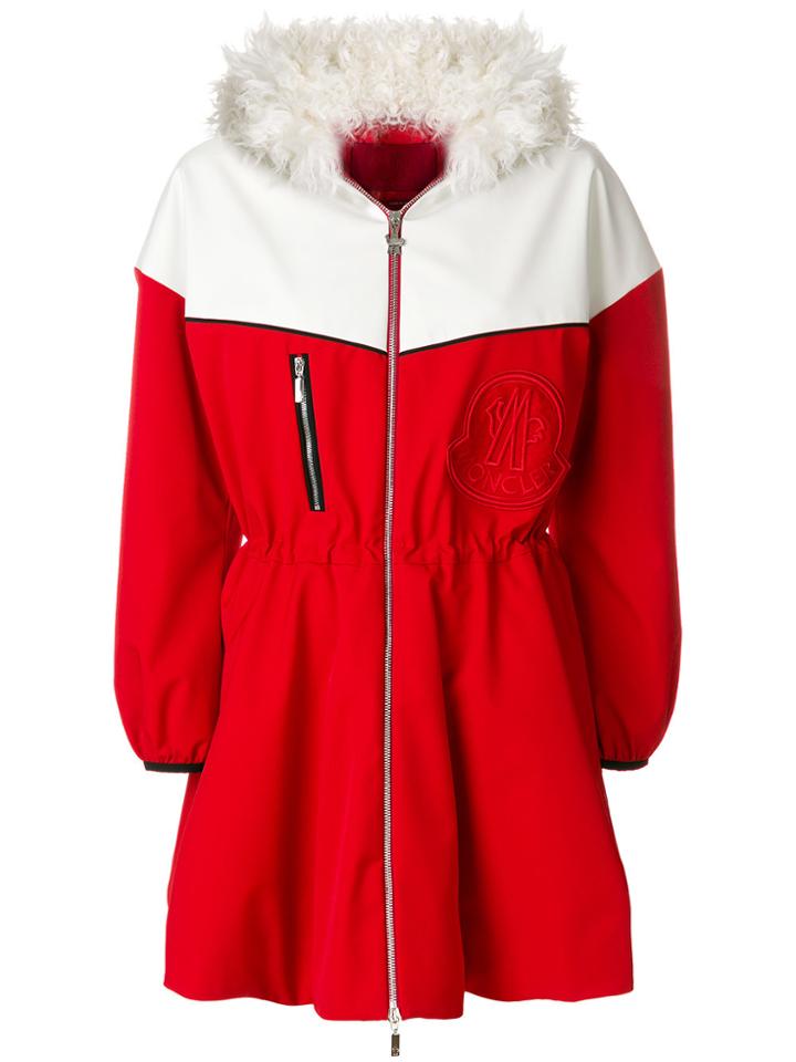 Moncler Gamme Rouge Shearling Collar Jacket - Red