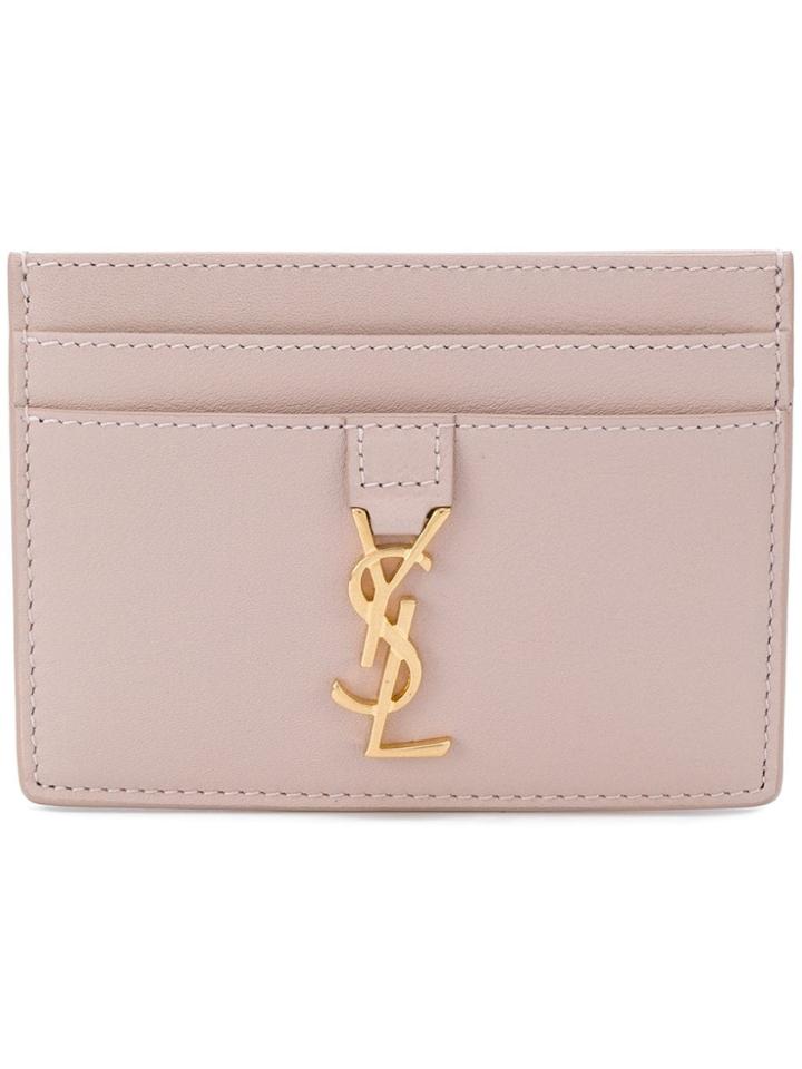 Saint Laurent Monogram Logo Cardholder - Pink