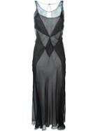 Maison Margiela Semi-sheer Panelled Dress, Women's, Size: 38, Black, Silk