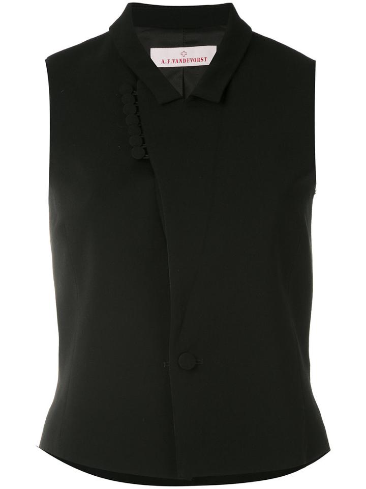 A.f.vandevorst - Girl Waistcoat - Women - Spandex/elastane/viscose - 42, Black, Spandex/elastane/viscose