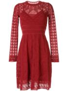 M Missoni Long-sleeved Knitted Dress - Red