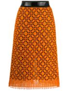 Dorothee Schumacher Adventurous Lace Pencil Skirt - Orange