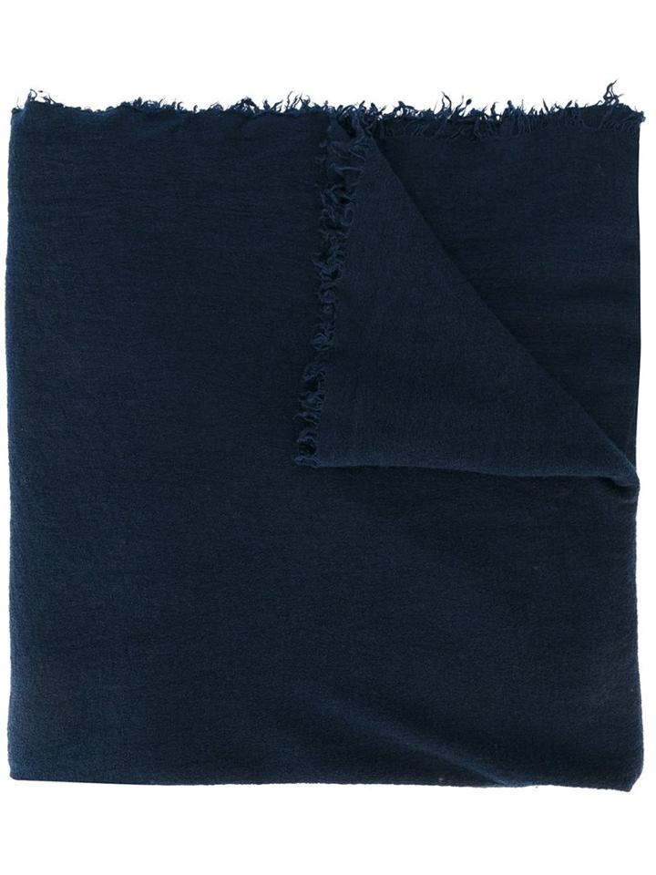 Faliero Sarti 'ettore' Scarf, Adult Unisex, Blue, Silk/virgin Wool