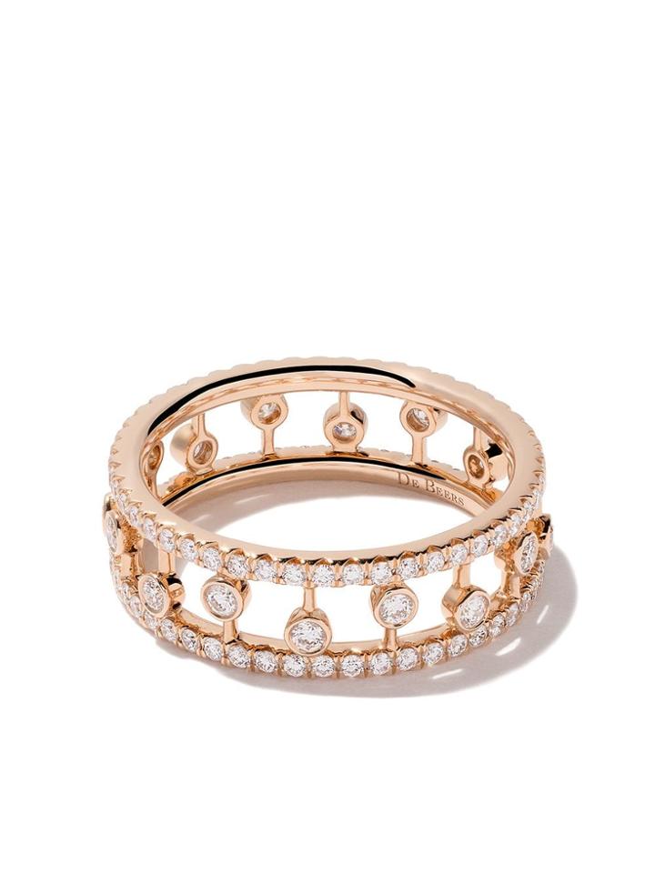 De Beers 18kt Rose Gold Dewdrop Diamond Band