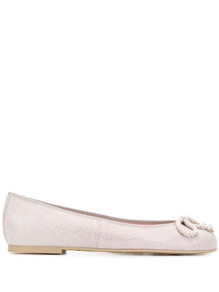 Pretty Ballerinas Perforated Rosario Ballerinas - Neutrals
