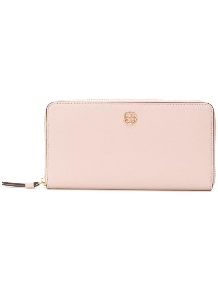 Tory Burch Robinson Continental Wallet - Pink & Purple