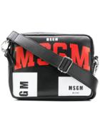 Msgm Logo Cross Body Bag - Black