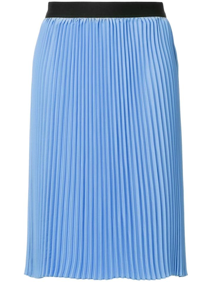 Ck Calvin Klein Fluid Pleated Skirt - Blue