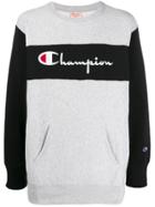 Champion Oversized Embroidered-logo Sweatshirt - Grey