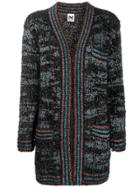 M Missoni Open Front Tinsel Cardigan - Black
