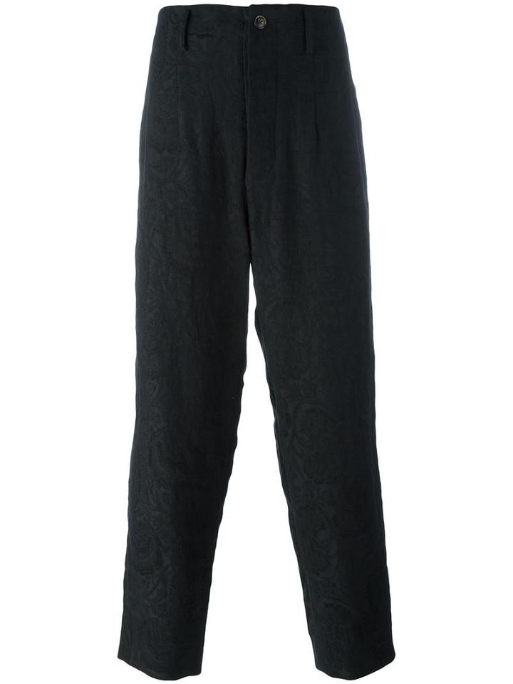 Uma Wang 'osaka' Trousers, Men's, Size: Small, Black, Cotton/linen/flax/silk