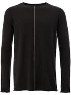 Ziggy Chen Collarless Zipped Cardigan - Black