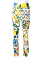 Dolce & Gabbana Majolica Print Trousers - Yellow
