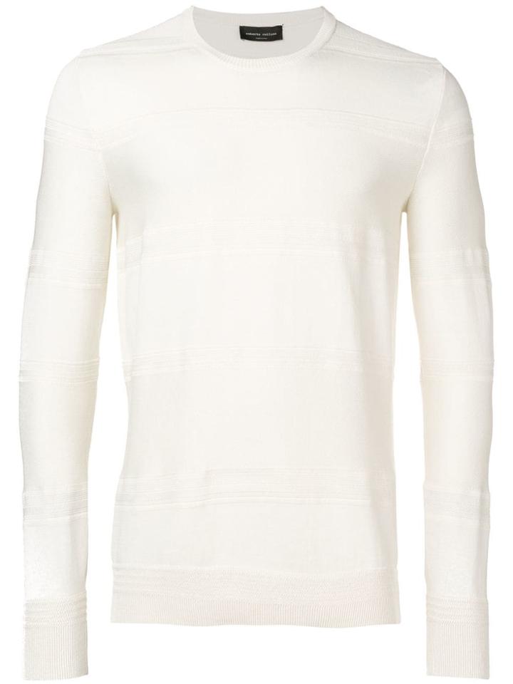 Roberto Collina Striped Panel Jumper - Neutrals