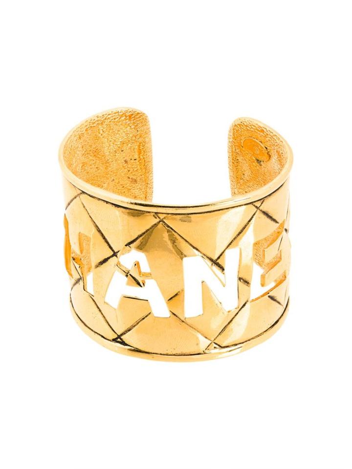 Chanel Vintage Cut-out Logo Cuff