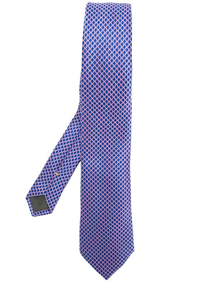 Canali Patterned Tie - Pink & Purple