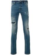 Just Cavalli Ripped Skinny Jeans - Blue