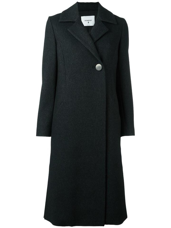 Dondup Double Breasted Coat, Women's, Size: 42, Black, Polyester/acetate/viscose/wool