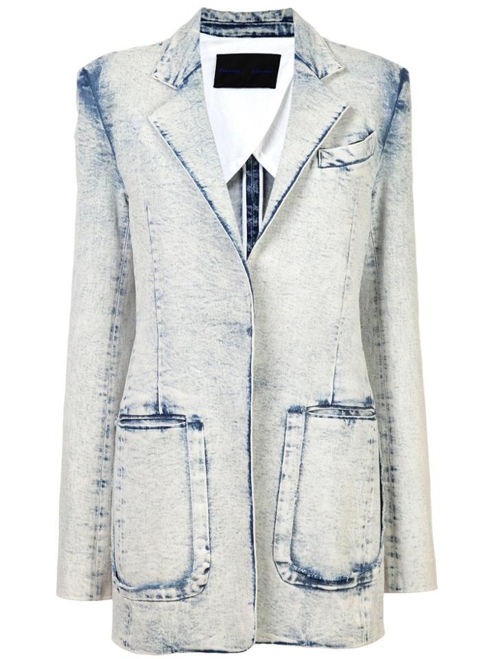 Proenza Schouler Acid Wash Denim Blazer - Blue