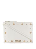 Versace Jeans Couture Lion Head Studs Crossbody Bag - White