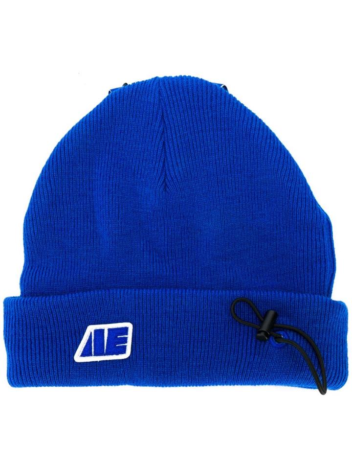 Ader Error Drawstring Beanie - Blue