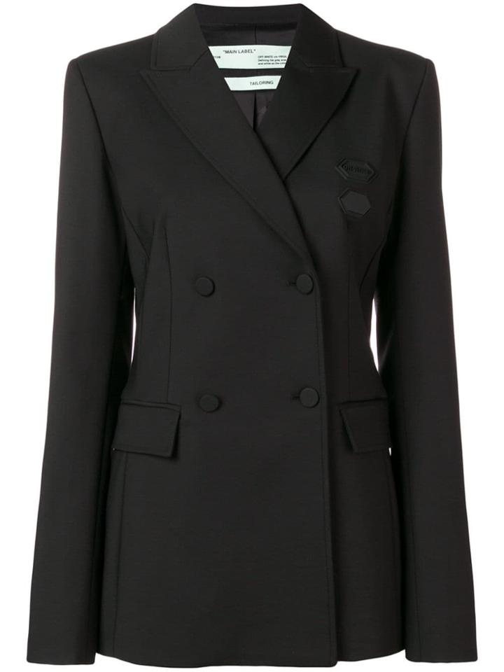 Off-white Double Breasted Suit Jacket - Black
