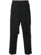 Song For The Mute Single Pleated Pants - Black
