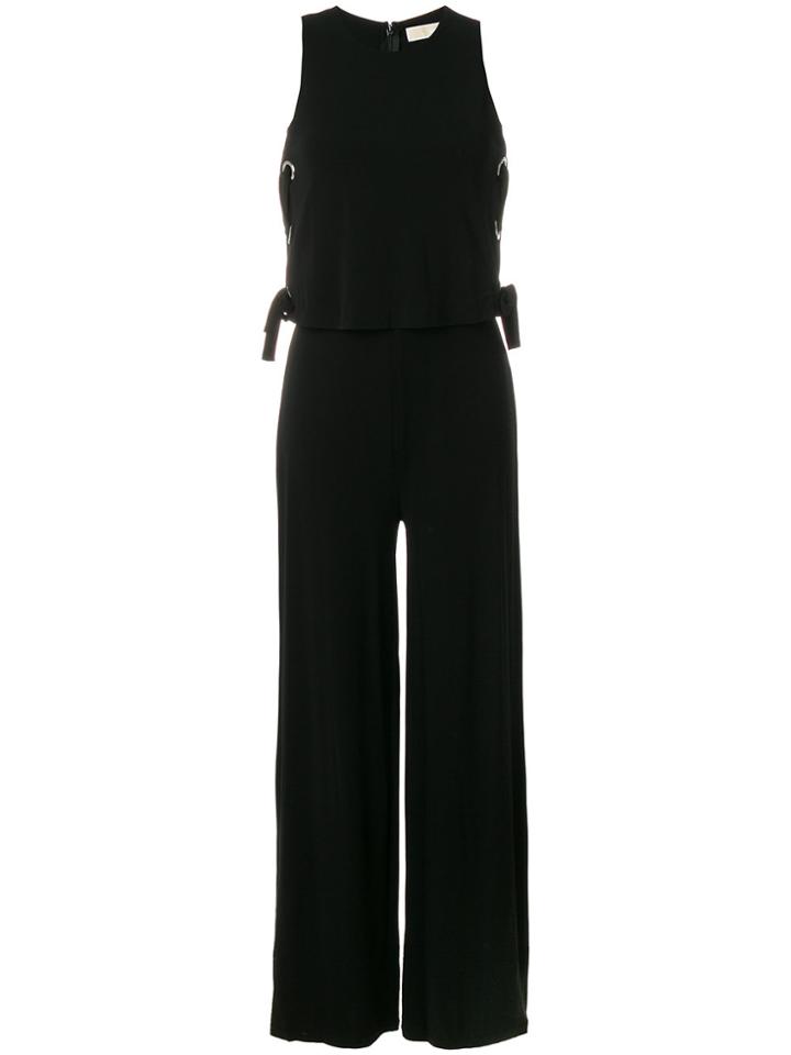 Michael Michael Kors Lace-up Jumpsuit - Black