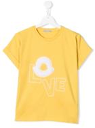 Moncler Kids Teen Love Print T-shirt - Yellow