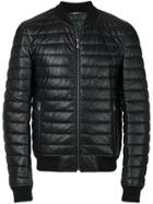 Dolce & Gabbana Leather Padded Jacket - Black