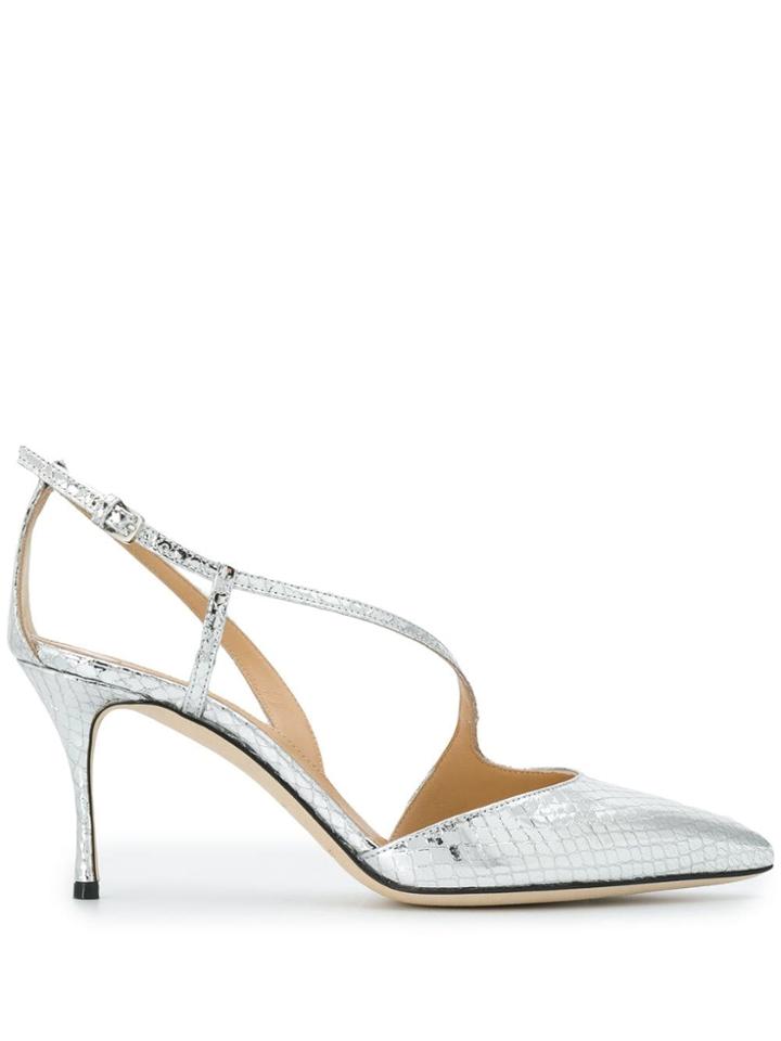 Sergio Rossi Reptile-print Pumps - Grey