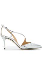 Sergio Rossi Reptile-print Pumps - Grey