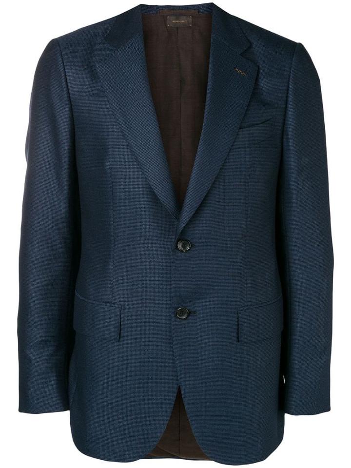 Ermenegildo Zegna Xxx Micro-check Blazer Jacket - Blue