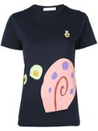 Peter Jensen - Snail T-shirt - Women - Cotton - M, Blue, Cotton