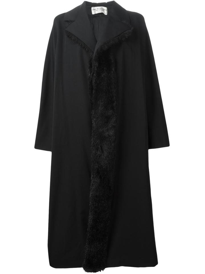 Comme Des Garcons Vintage Faux Fur Trimmed Coat