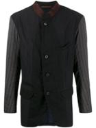Ziggy Chen Fabric Mix Blazer - Black