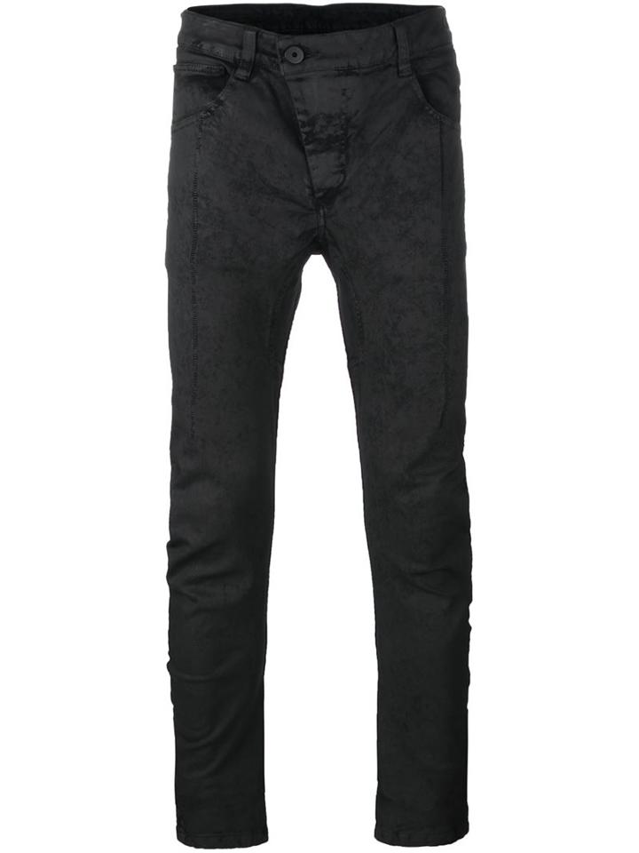 11 By Boris Bidjan Saberi Skinny Trousers, Men's, Size: Small, Black, Cotton/spandex/elastane