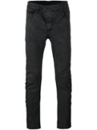 11 By Boris Bidjan Saberi Skinny Trousers, Men's, Size: Small, Black, Cotton/spandex/elastane