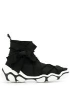 Red Valentino Red(v) Tie Side Detailed Sneakers - Black