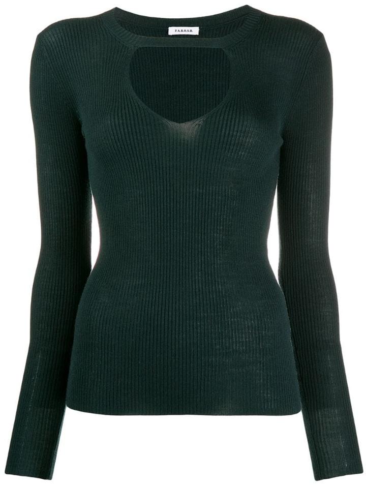 P.a.r.o.s.h. Key-hole Detail Sweater - Green