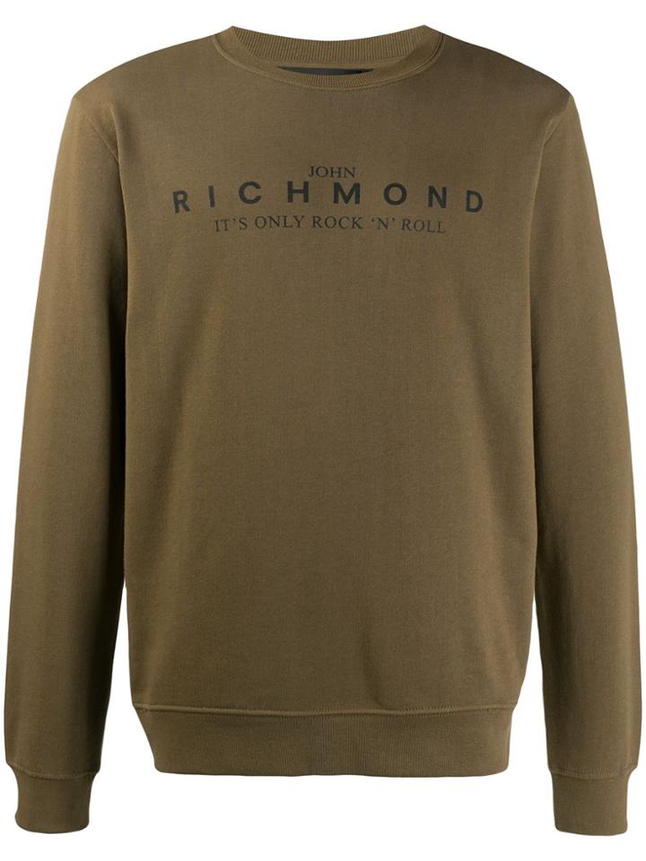 John Richmond Alaku Logo-print Sweatshirt - Green
