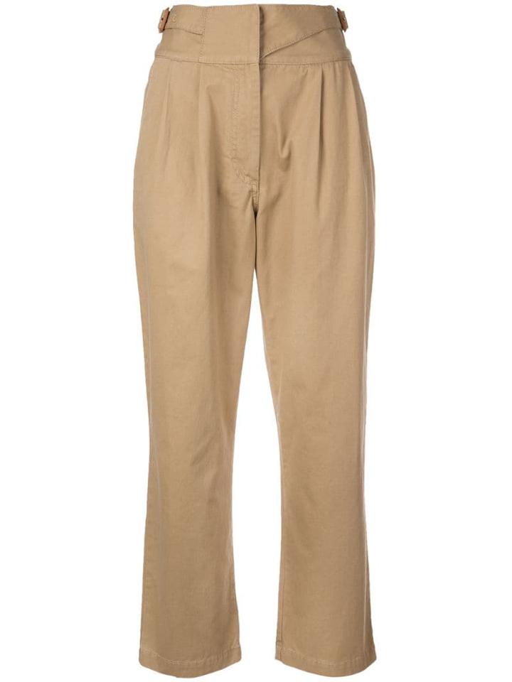 Loewe High Waist Trousers - Neutrals