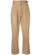 Loewe High Waist Trousers - Neutrals